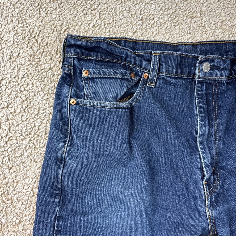Levi's 505 Jeans Mens 38x30 Blue Regular Straight Medium Wash Mid Rise Denim - Picture 5 of 16